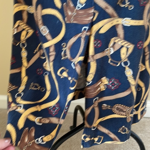 Talbots Equestrian Print Long Skirt - Picture 4 of 5